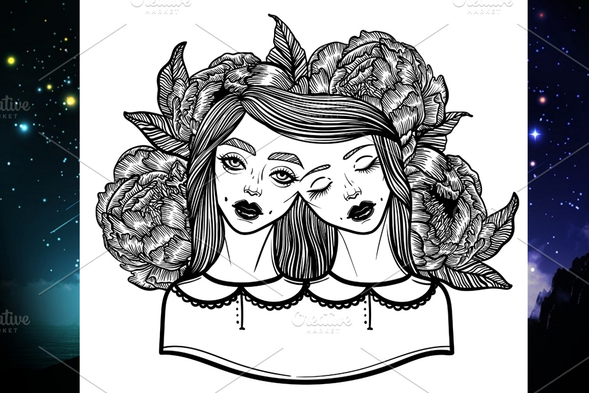 Only Girls! Tattoo girls, an Animal Illustration by Vavavka (Photo 11 of 13)