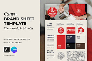 Canva Brand Guide Sheet Template