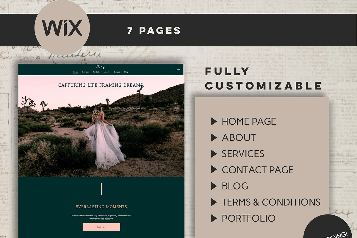 Wix Photography Website Template, a Wix Template by Design House (Photo 2 of 10)
