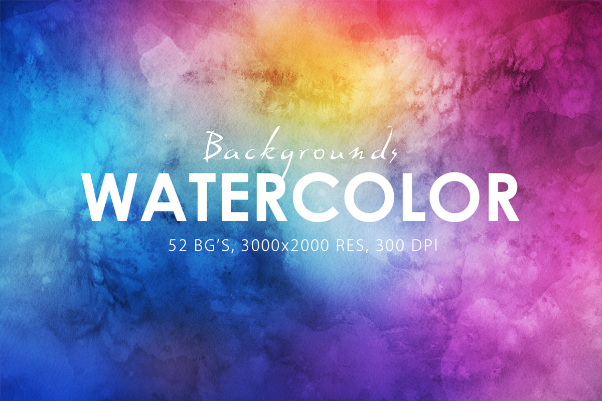 52 Watercolor Backgrounds, a Texture Graphic by ArtistMef (Photo 1 of 4)