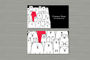 Card templates with white bears, a Card Template by Kudryashka (Thumbnail 12 of 14)