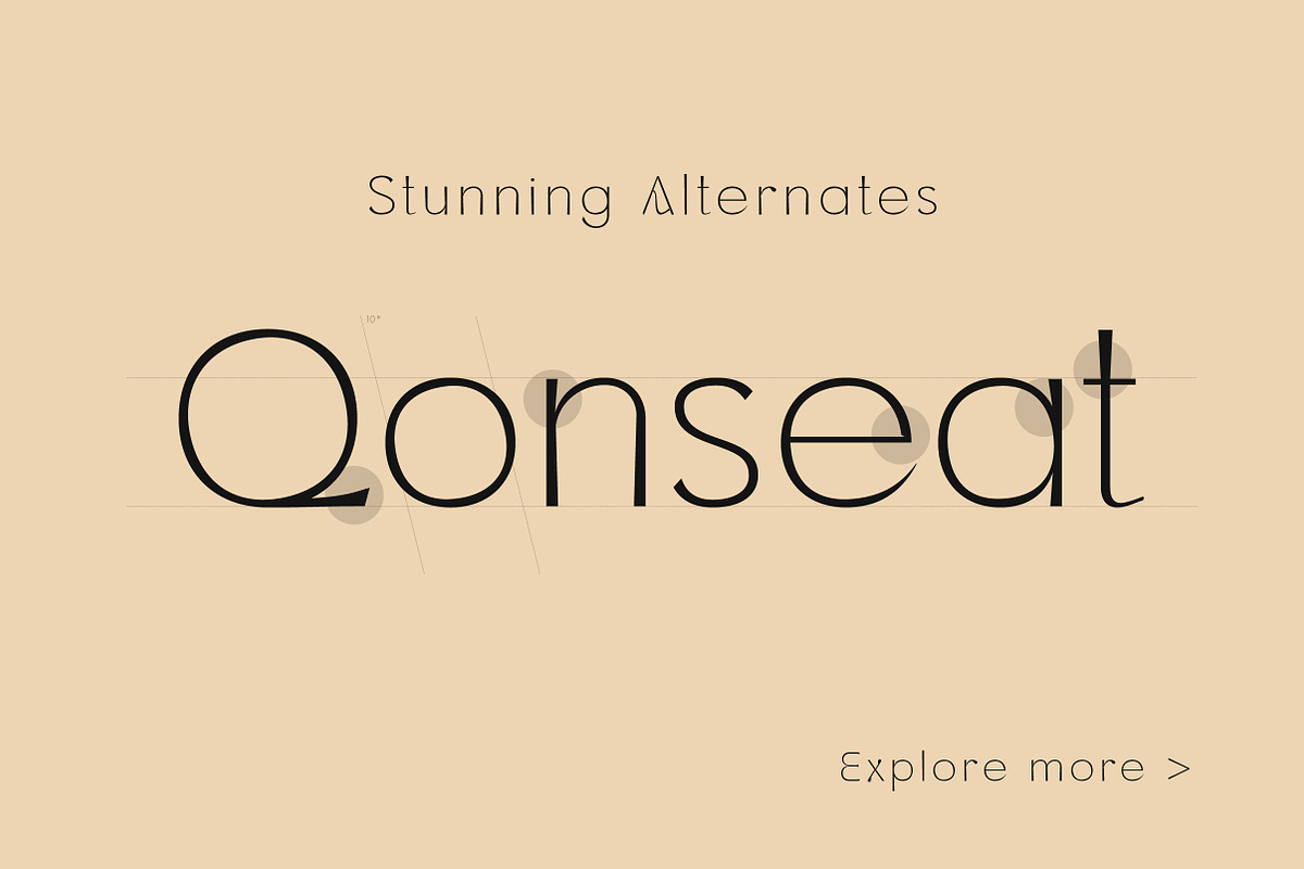 Qonseat a Geometric Display Sans, a Sans Serif Font by Lettertype Studio (Photo 2 of 9)