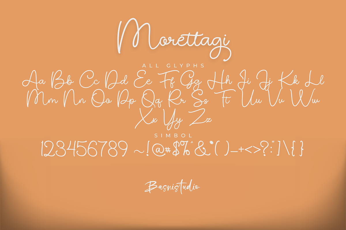Morettagi Casual Monoline Font, a Script Font by Basnistudio (Photo 5 of 7)