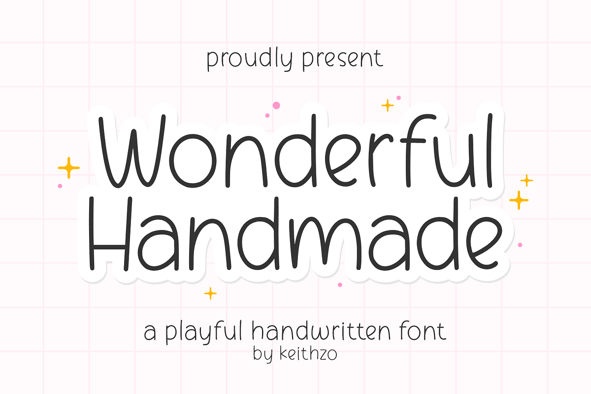 Wonderful Handmade - Notes Font, a Font by Keithzo (Photo 1 of 8)