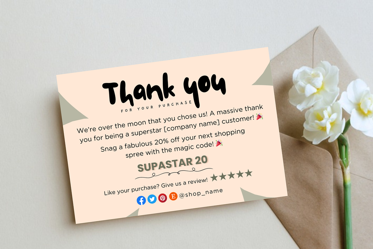 Cute thank you card template, a Card Template by Elegant_Studio44 (Photo 3 of 5)
