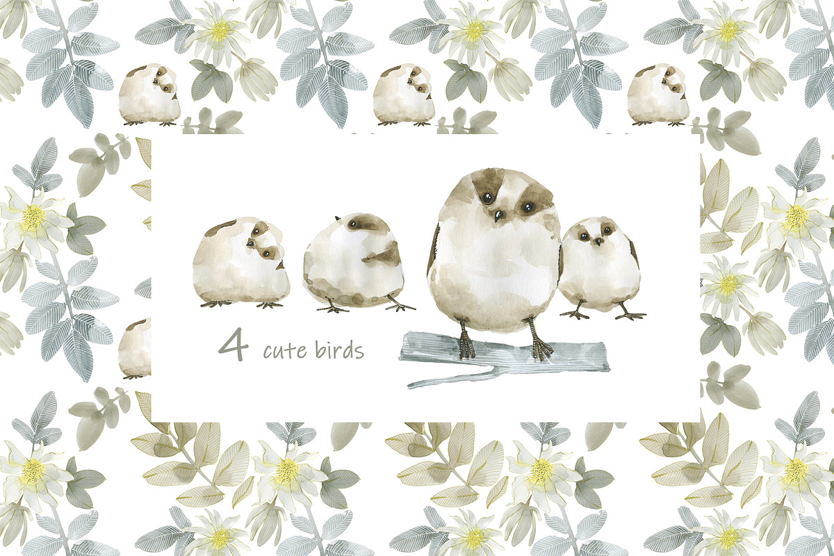 Birds in flowers, an Illustration by Novikova Lida (Photo 2 of 8)