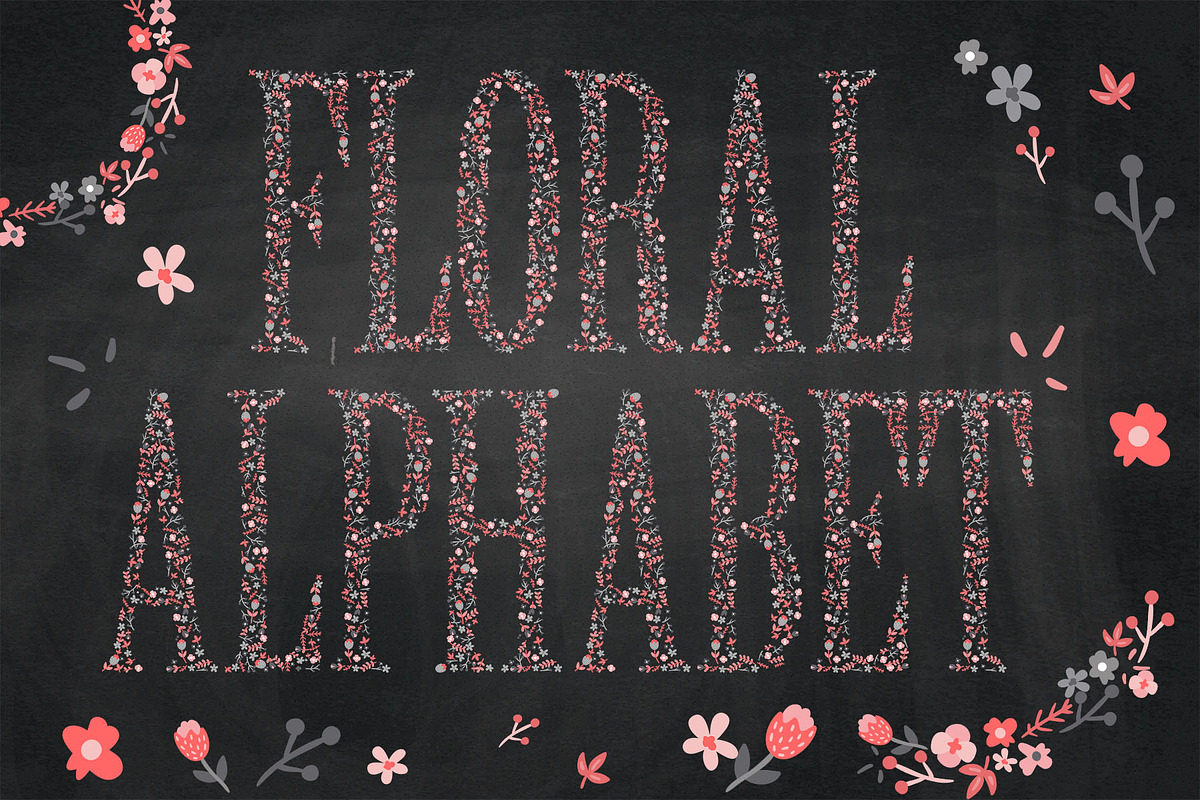 Floral Alphabet, a Decorative Illustration by StudioDesset (Photo 1 of 4)