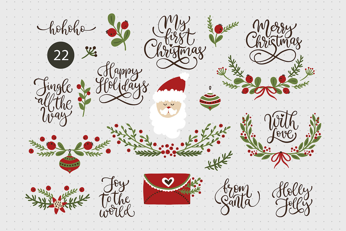 Christmas lettering & Christmas SVG, an Object Graphic by ClipArtRoom (Photo 1 of 5)