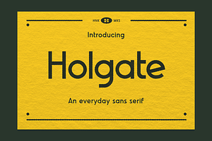 Holgate, a Hank Makes Font