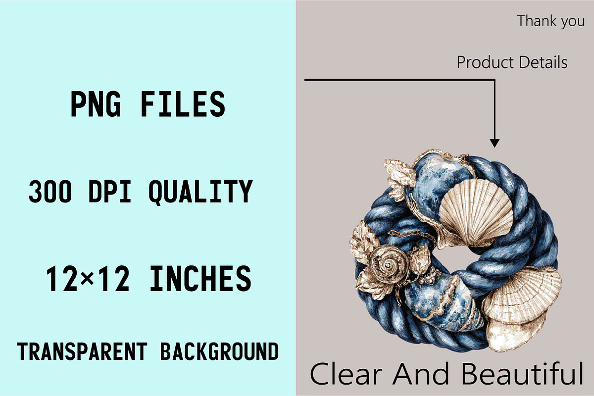 Watercolor Nautical Coastal Clipart, an Illustration by SVGArt (Photo 4 of 9)