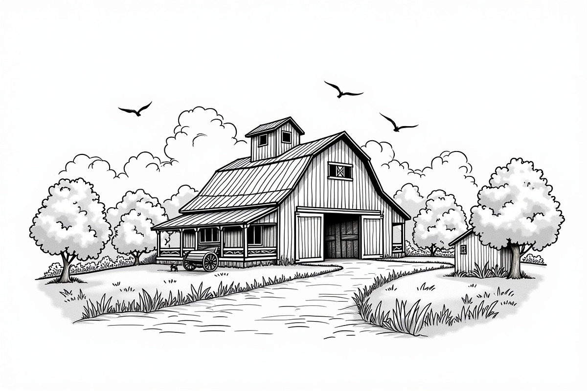 Rustic Farmhouse Vintage Set, an Illustration by BIPLOB EXPERT (Photo 6 of 7)