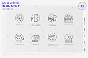 Growing Industry Icons, an Outline Icon by Vineta Rendon (Thumbnail 1 of 10)