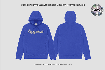FRENCH TERRY PULLOVER HOODIE MOCKUP