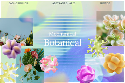 Mechanical Botanical backgrounds
