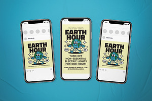 Earth Hour Flyer Set