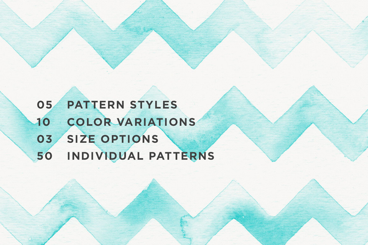 55 Watercolor Patterns preview 2