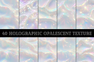 40 Pastel Glossy Opalescent Texture