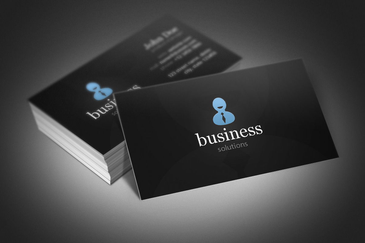 Business Solutions Business Card, a Business Card Template by Rafael Oliveira (Photo 1 of 4)
