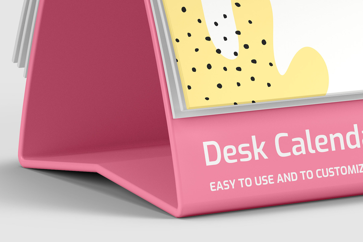 Desk Calendar Mockup - 6 views, a Packaging Mockup by Illusiongraphic (Photo 9 of 19)