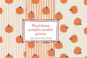 Pumpkin Pattern Collection, a Pattern Graphic by Katie Lisker (Thumbnail 1 of 3)
