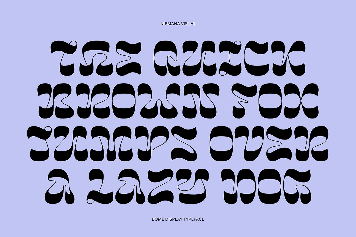 Bome - Retro Psychedelic Font, a Font by Nirmana Visual (Photo 3 of 9)
