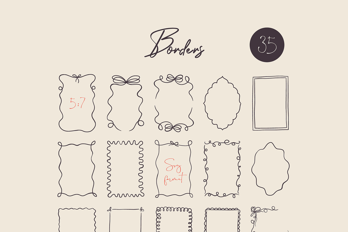 Whimsical Bow Frames & Patterns, an Object Graphic by AnnArt (Photo 2 of 12)