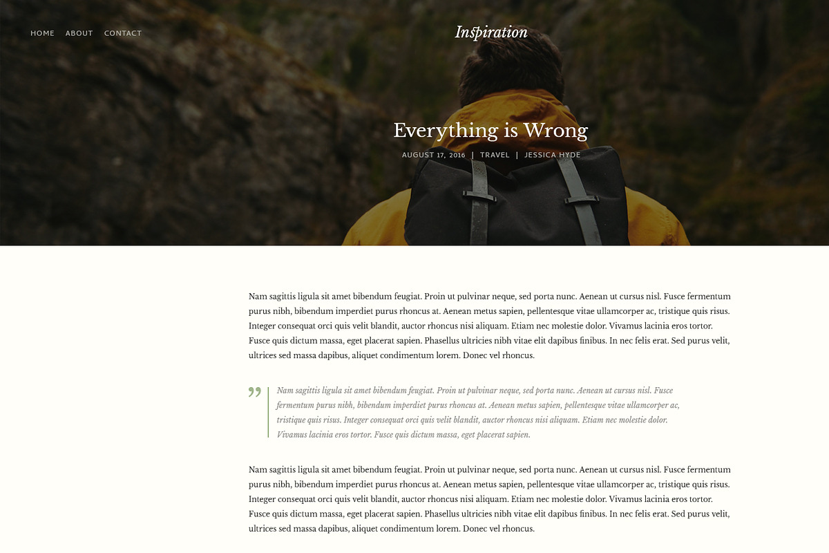 Inspiration — Lifestyle Blog PSD, a Templates & Theme by ScienteCraft (Photo 32 of 47)