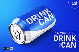 Drink Can 330ml PSD Mockup Set, a Packaging Mockup by Remnand Studio
