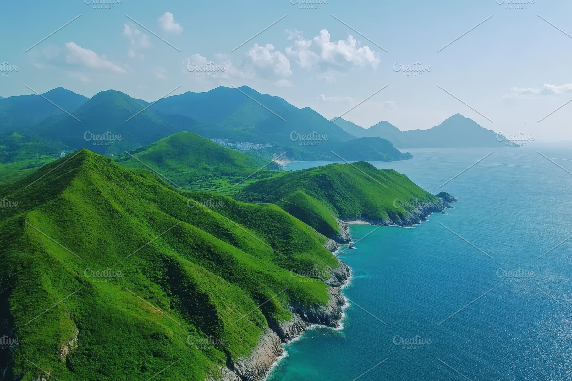 Breathtaking view of green mountains, a Photo by Iftikhar Alam