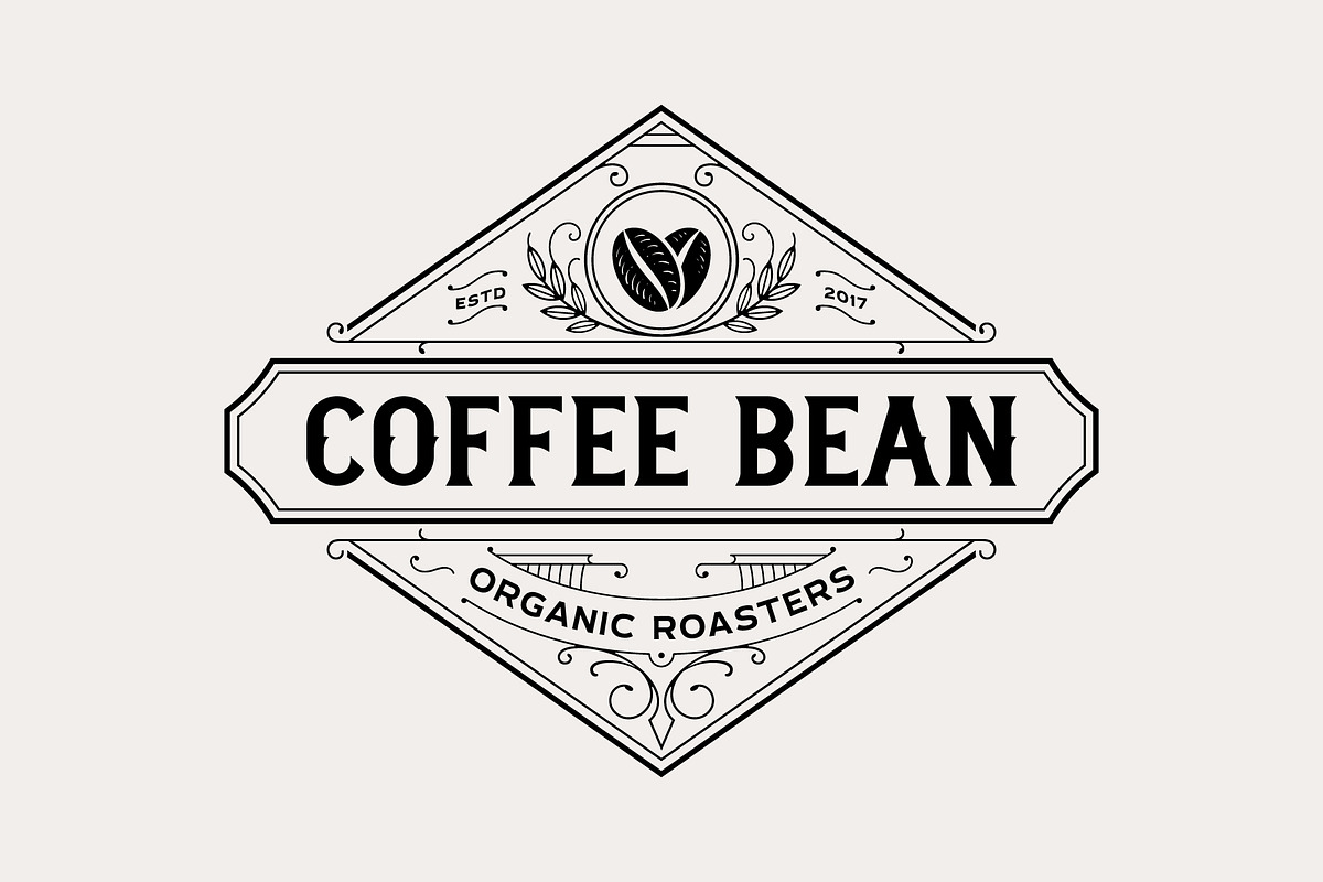 Vintage Line Coffee Logo Emblem, a Branding & Logo Template by zdson (Photo 2 of 2)