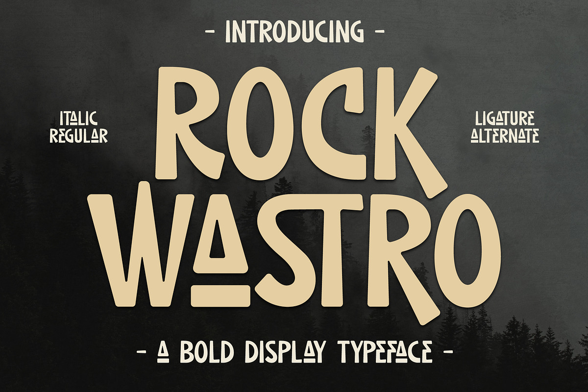 Rock Wastro Blod Display Typeface, a Sans Serif Font by Storytype Studio (Photo 1 of 15)