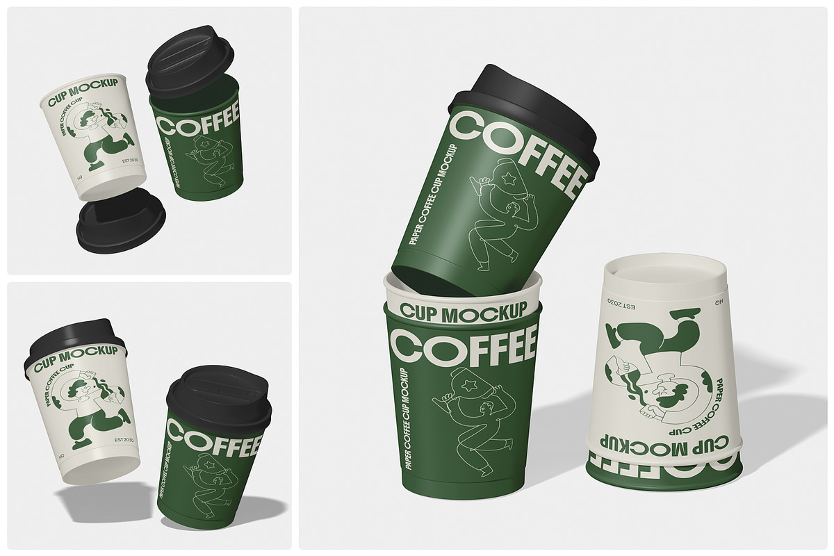 Paper Coffee Cup, a Cups & Container Mockup by Unerispace (Photo 1 of 6)