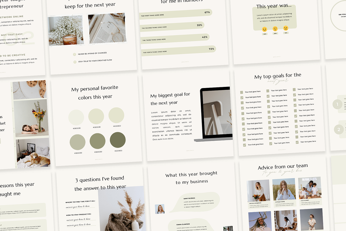 Year In Review Instagram Templates, a Social Media Template by Ralony (Photo 5 of 11)