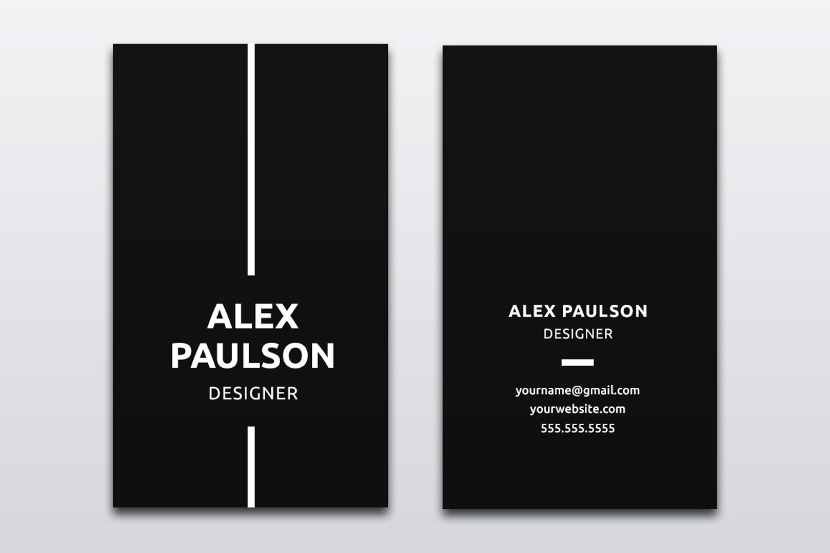Black Simple Business Card 021, a Business Card Template by Nonaglyph Design (Photo 2 of 4)
