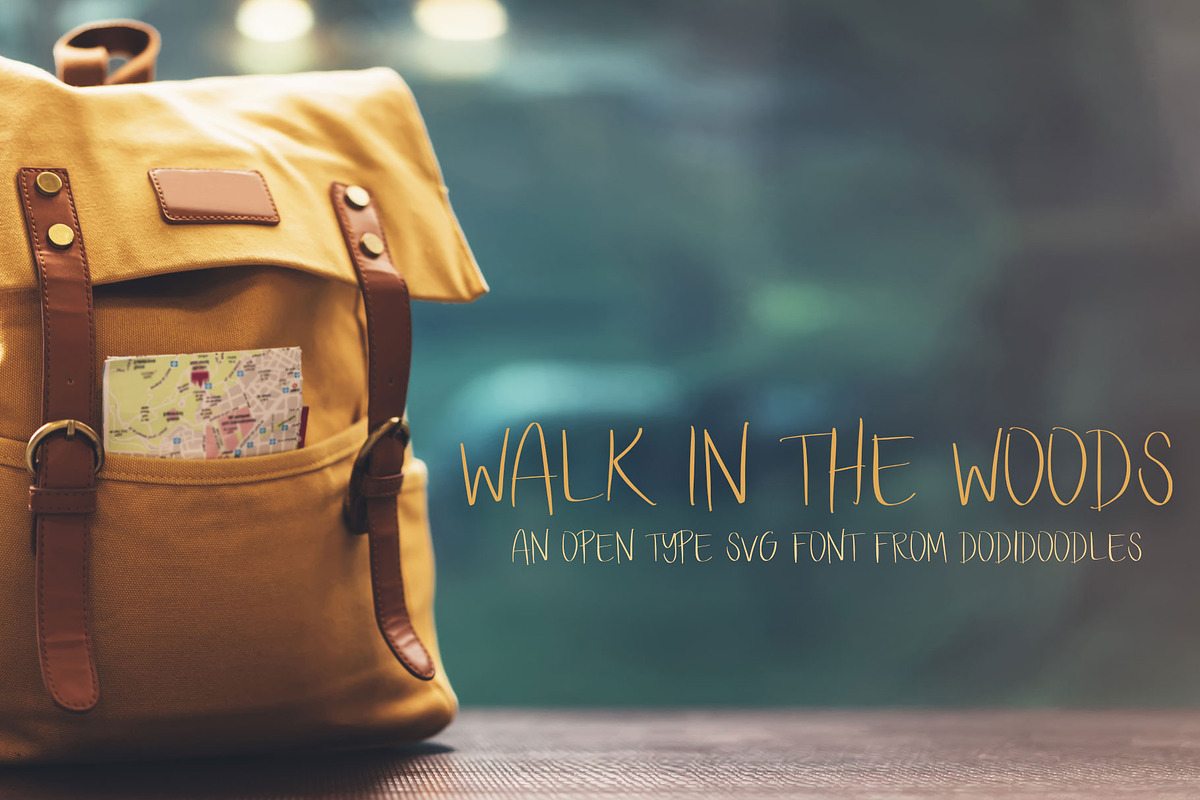 Walk in the Woods Open Type SVG, a Handwritten Font by Jodi Van der Kruik (Photo 1 of 5)