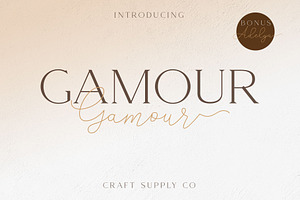 Gamour - Elegant Serif Font Bonus