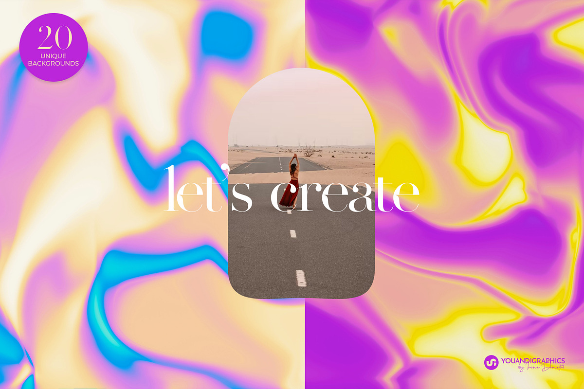 Vibrant Electric Colored Backgrounds, a Background Graphic by Youandigraphics (Photo 2 of 14)