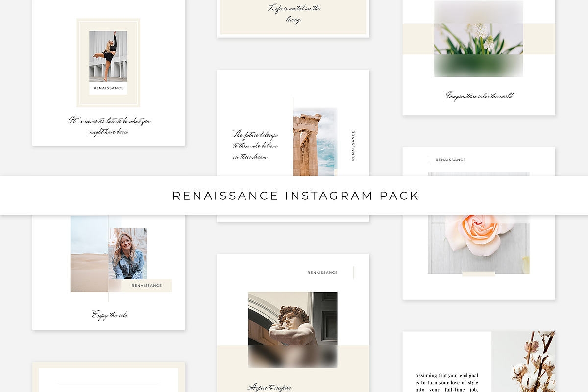 Renaissance Instagram Pack, a Social Media Template by Swiss_cube (Photo 1 of 8)