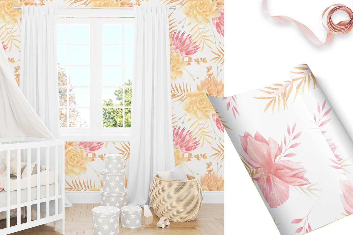 Boho watercolor seamless pattern, a Pattern Graphic by mila_leev (Photo 2 of 10)