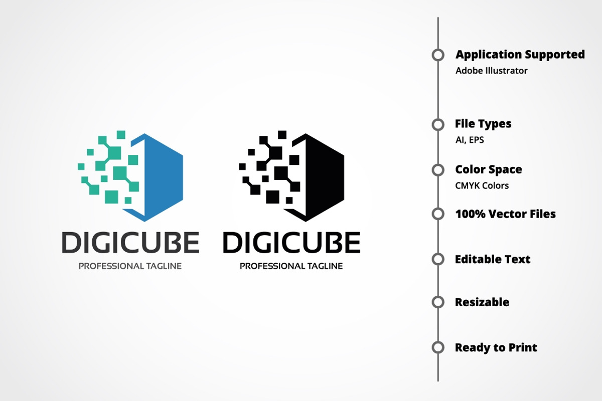 Digital Cube Logo, a Branding & Logo Template by Design_Planet ...