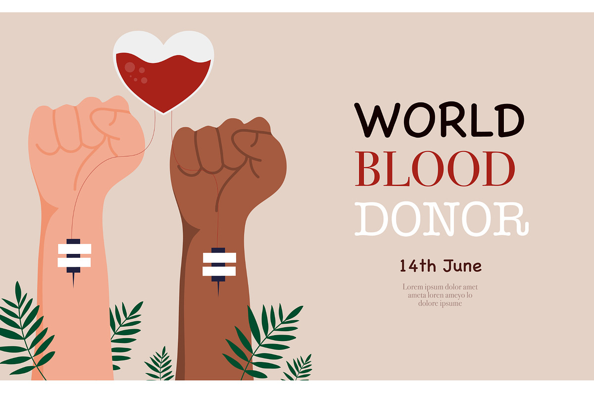 Blood donor day background vector, a Healthcare Illustration by foxndeer (Photo 4 of 4)