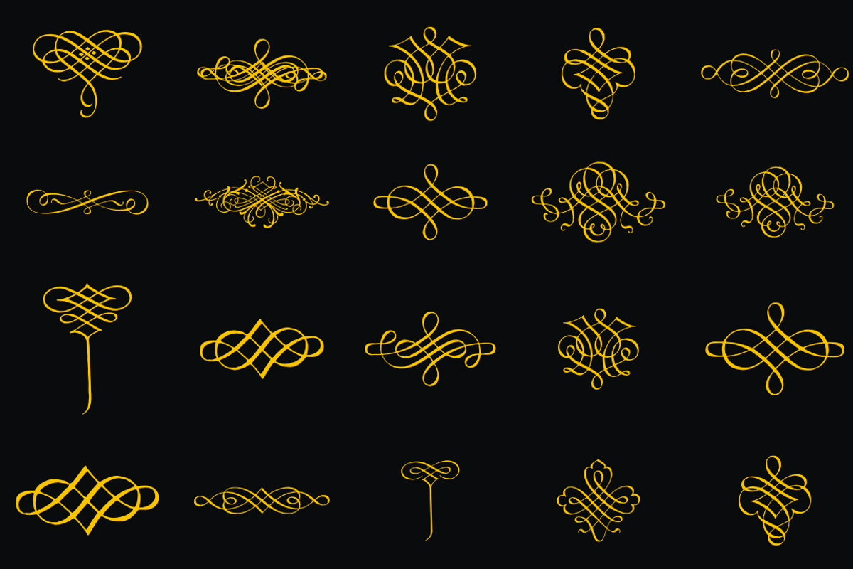 CalligraphiaLatina, ornaments preview 2