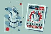 Against Covid-19 - Poster Design, an Illustration by Hellas Fellas Studio (Thumbnail 1 of 2)