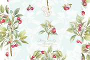 Elegant Cherry Crest Watercolor png, a Decorative Illustration by WonderWonder (Thumbnail 7 of 8)