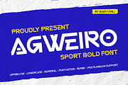 Agweiro- Bold Sport Font, a Sans Serif Font by trabaskriya (Thumbnail 1 of 7)