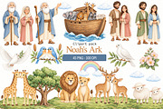 Noah’s Ark Clipart Bundle, an Animal Illustration by Villa 11 Estudio (Thumbnail 1 of 8)