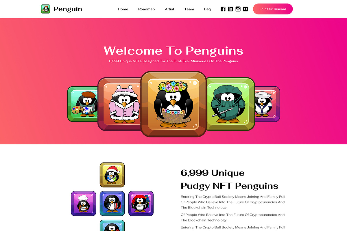 NFT Landing Page HTML Template, a Landing Page Template by CodexCoder Themes (Photo 3 of 4)