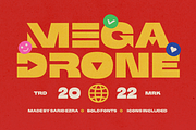 Mega Drone - Black Display Font, a Font by Sarid Ezra (Thumbnail 12 of 12)