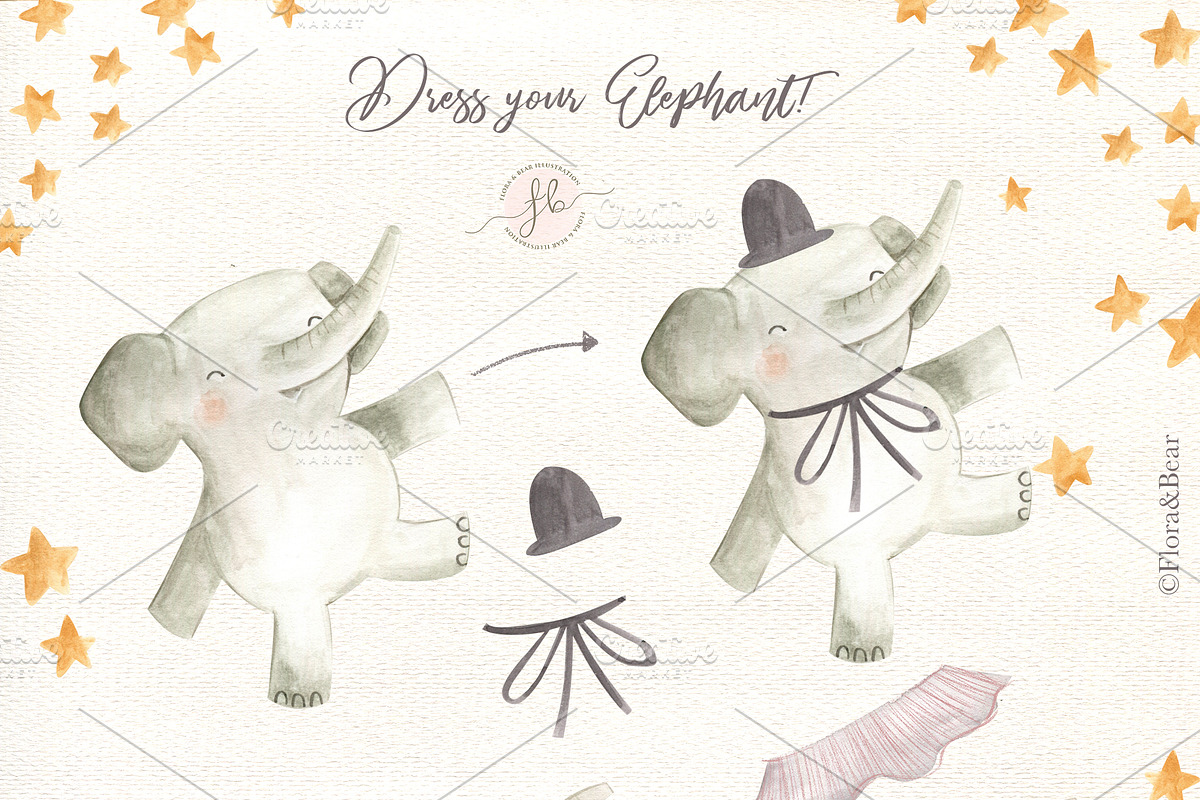 Baby Elephants, an Animal Illustration by Flora+Bear (Photo 4 of 6)