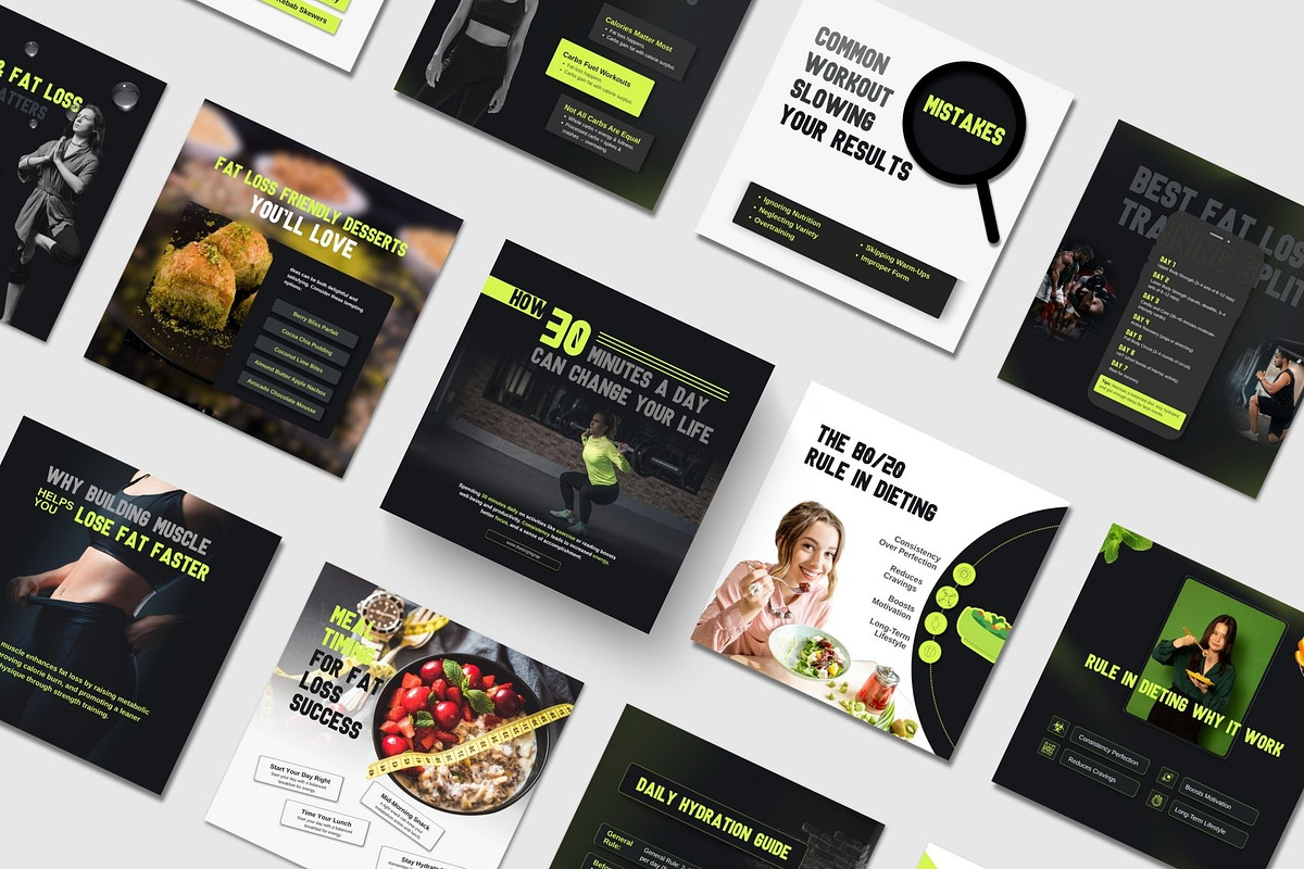 Canva Gym & Fitness Instagram Post preview 3